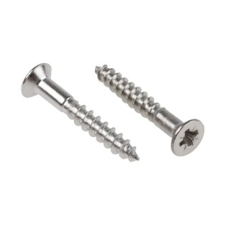 RS PRO Pozidriv Countersunk Stainless Steel Wood Screw Metric Thread 20 mm Length 144-3525