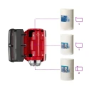 Tork Plastic Red Wall Mount Paper Towel Dispenser, 172 mm x 333 mm x 193 mm 658008