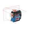 Bosch 650 nm Red Line Laser Level with 3 Lasers, 360° Beam Coverage, IP54 Waterproof, Self-Levelling, 30 m Range 0601063R00