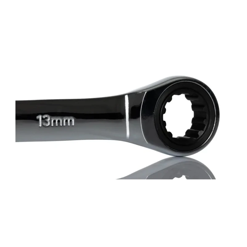 RS PRO Combination Ratchet Spanner Chrome Vanadium Steel, Chrome Finish, 13 mm Size, 178 mm Overall Length 144-7961
