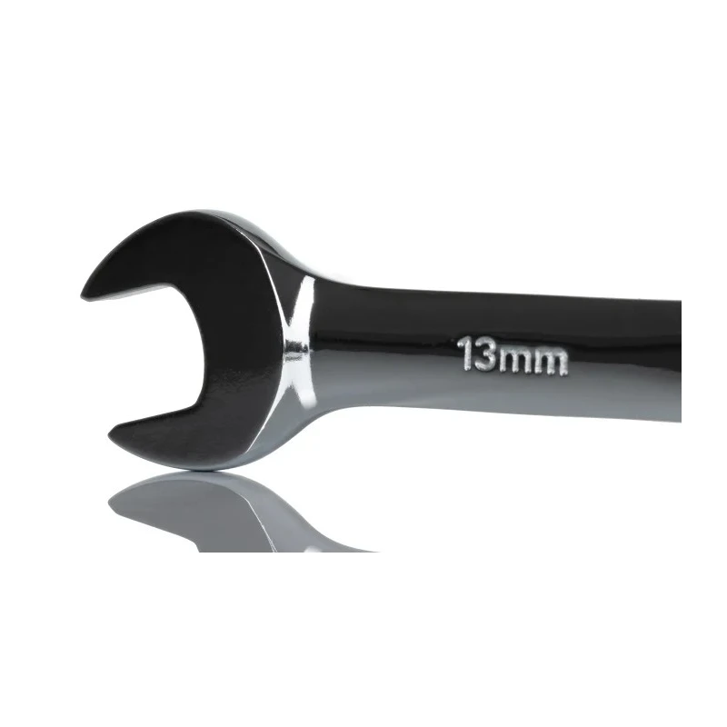 RS PRO Combination Ratchet Spanner Chrome Vanadium Steel, Chrome Finish, 13 mm Size, 178 mm Overall Length 144-7961