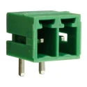 RS PRO Pluggable Terminal Block 2-Contact 3.81 mm Pitch 1 Row Green Polyamide Housing 144-4282