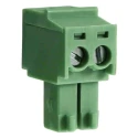 RS PRO Pluggable Terminal Block 2-Contact 3.5 mm Pitch 1 Row 300V Green Polyamide 66 Housing 144-4292