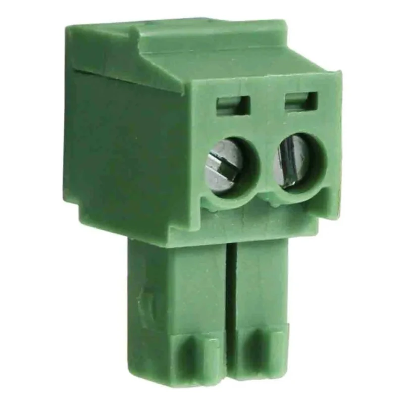 RS PRO Pluggable Terminal Block 2-Contact 3.5 mm Pitch 1 Row 300V Green Polyamide 66 Housing 144-4292