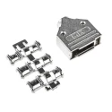 MH Connectors Zinc Straight D-Sub Backshell 15 Contacts Strain Relief MHDM15-K