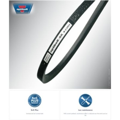 OPTIBELT High Capacity Rubber Wedge Belt SK Series 22 mm Width, 18 mm Height, 5330 mm Outside Length SPC 5300