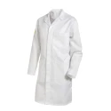 MOLINEL White Unisex Lab Coat Size L Polyester Stud Closure Reusable ESDBH65ASBLA/T3