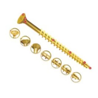 UNIFIX VORTEX Pozidriv Double Countersunk Steel Wood Screw, Yellow Waxed Zinc, 5 mm Thread 90 mm Length ZZV60240CE