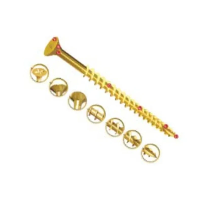 UNIFIX VORTEX Pozidriv Double Countersunk Steel Wood Screw, Yellow Waxed Zinc, 5 mm Thread 90 mm Length ZZV60240CE