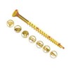 UNIFIX VORTEX Pozidriv Double Countersunk Steel Wood Screw, Yellow Waxed Zinc, 5 mm Thread 90 mm Length ZZV60240CE
