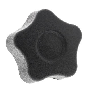Elesa Black Technopolymer Multiple Lobes Clamping Knob M4 Threaded Hole 25 mm Diameter 69811
