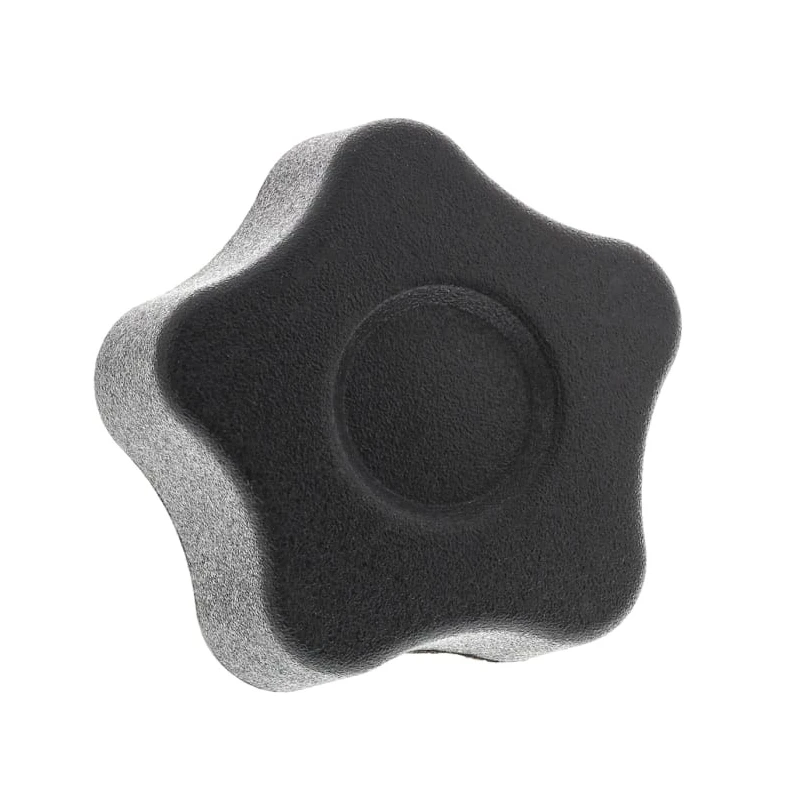 Elesa Black Technopolymer Multiple Lobes Clamping Knob M4 Threaded Hole 25 mm Diameter 69811