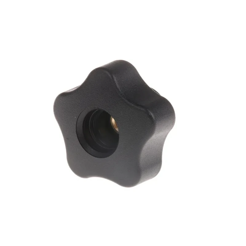 Elesa Black Polypropylene Multiple Lobes Clamping Knob M6 Threaded Through Hole 32 mm Diameter 69848