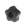 Elesa Black Polypropylene Multiple Lobes Clamping Knob M6 Threaded Through Hole 32 mm Diameter 69848