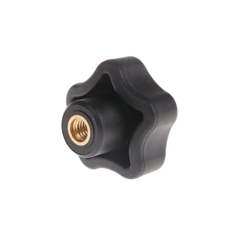 Elesa Black Polypropylene Multiple Lobes Clamping Knob M6 Threaded Through Hole 32 mm Diameter 69848