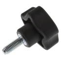 Elesa Black Technopolymer Multiple Lobes Clamping Knob Threaded Stud 32 mm Diameter 16 mm Thread Length 69851