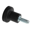 RS PRO Black Knurled Clamping Knob M6 Threaded Stud 25 mm Diameter 16 mm Thread Length 448-8892
