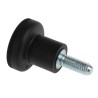 RS PRO Black Knurled Clamping Knob M6 Threaded Stud 25 mm Diameter 16 mm Thread Length 448-8892