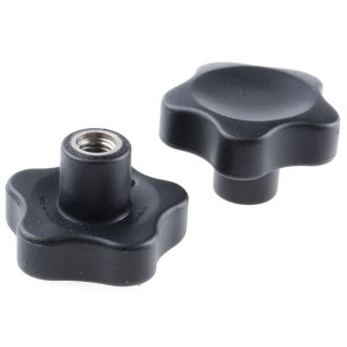 Elesa Black Polyamide Multiple Lobes Clamping Knob M10 Threaded Hole 166476
