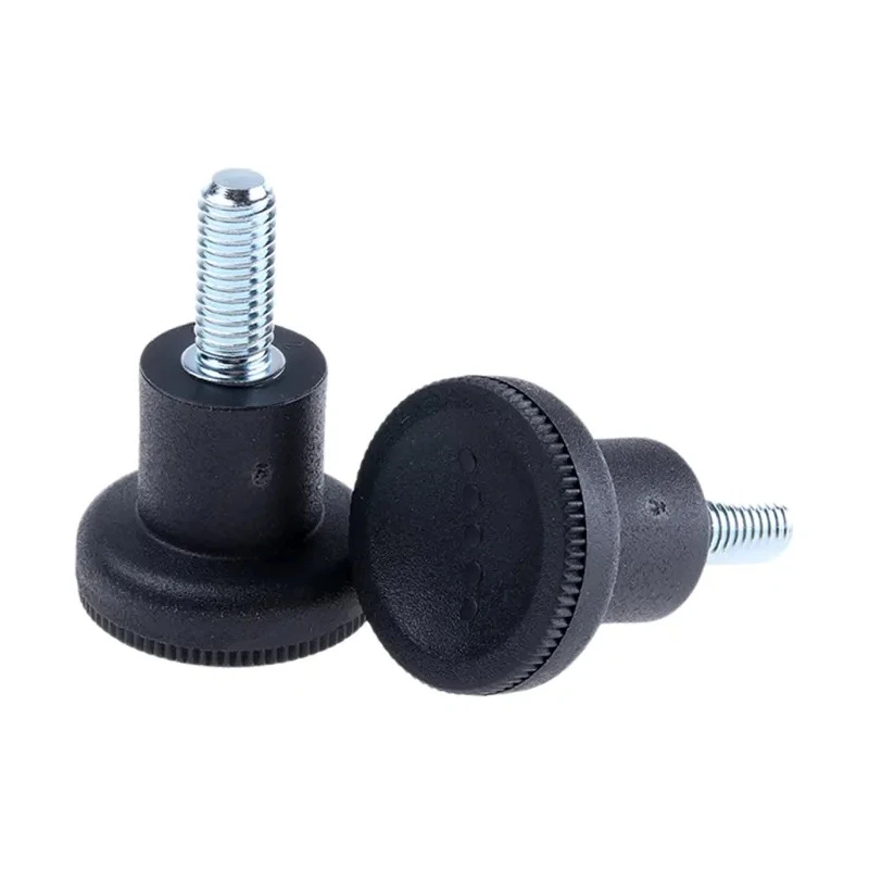 RS PRO Black Knurled Clamping Knob M8 Threaded Stud 31 mm Diameter Polymer Thermoplastic Italy 448-8915