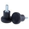 RS PRO Black Knurled Clamping Knob M8 Threaded Stud 31 mm Diameter Polymer Thermoplastic Italy 448-8915