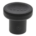 RS PRO Black Polymer Knurled Clamping Knob, M10 Threaded Hole, Brass Insert, 31 mm Diameter 448-8870