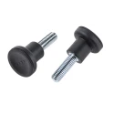 RS PRO Black Knurled Clamping Knob M10 Threaded Stud, 31 mm Diameter, 30mm Thread Length 448-8921
