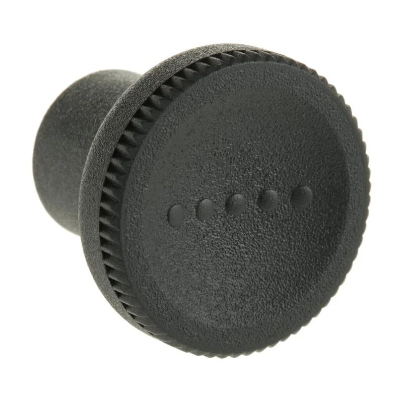 RS PRO Black Polymer Knurled Clamping Knob M8 Threaded Hole 25 mm Diameter 12mm Thread Length 448-8864
