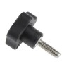 Elesa Black Fibreglass Reinforced Polyamide Based (PA) Technopolymer Multiple Lobes Clamping Knob, Threaded Stud 166263