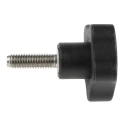 Elesa Black Fibreglass Reinforced Polyamide Based (PA) Technopolymer Multiple Lobes Clamping Knob, Threaded Stud 166263