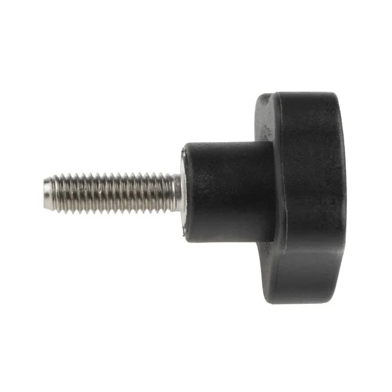 Elesa Black Fibreglass Reinforced Polyamide Based (PA) Technopolymer Multiple Lobes Clamping Knob, Threaded Stud 166263