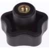 Elesa Black Technopolymer Multiple Lobes Clamping Knob Threaded Hole 32 mm Diameter 12 mm Thread Length 69843