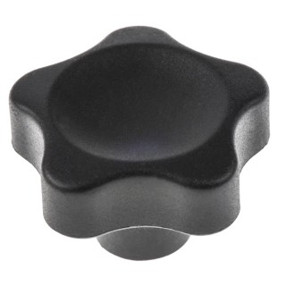 Elesa Black Fibreglass Reinforced Polyamide Based (PA) Technopolymer Multiple Lobes Clamping Knob 40 mm Diameter 13 166346