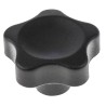 Elesa Black Fibreglass Reinforced Polyamide Based (PA) Technopolymer Multiple Lobes Clamping Knob 40 mm Diameter 13 166346