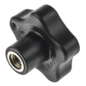 Elesa Black Fibreglass Reinforced Polyamide Based (PA) Technopolymer Multiple Lobes Clamping Knob 40 mm Diameter 13 166346
