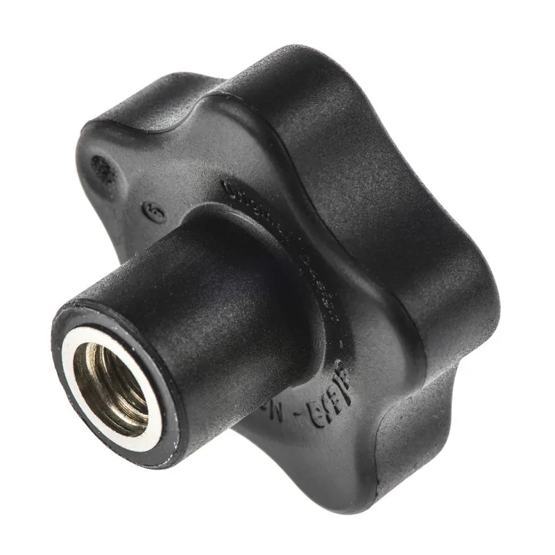 Elesa Black Fibreglass Reinforced Polyamide Based (PA) Technopolymer Multiple Lobes Clamping Knob 40 mm Diameter 13 166346