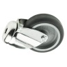 Tente Swivel Castor, 75 kg Capacity, 75 mm Rubber Wheel, 100 mm Height, Plain Bore Hub 2470PJO075P30CHC10X90