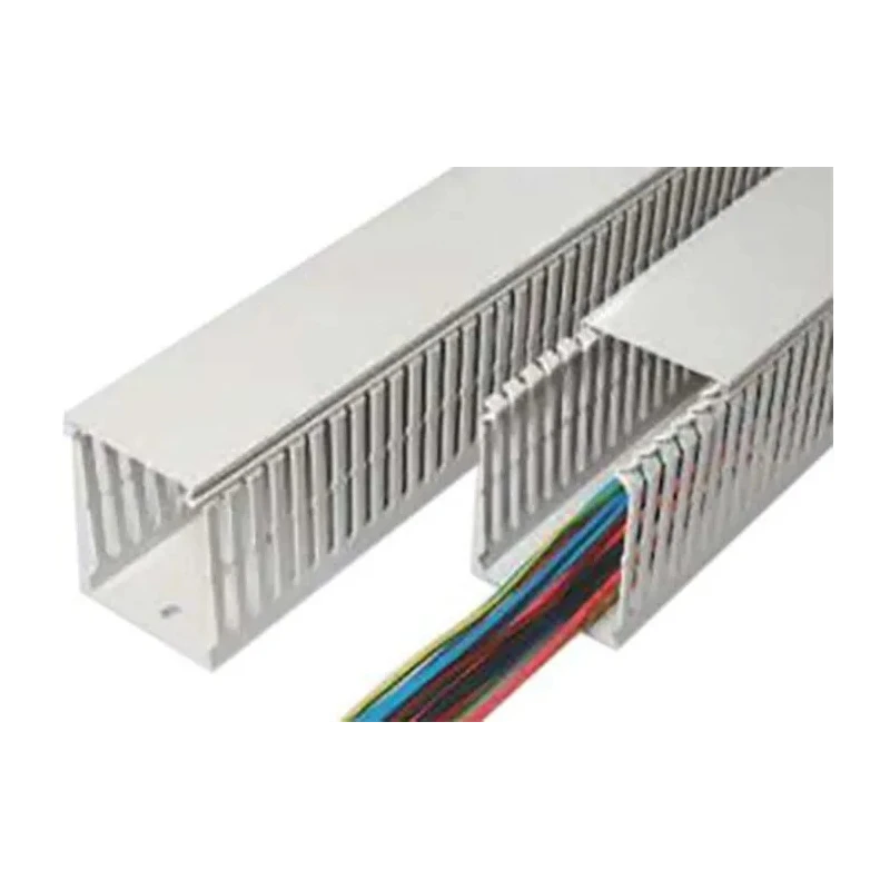 SES Sterling Cable Trunking GN-HF-A6/4 Series Open Slot, 80mm Width x 60mm Depth, 2m Length Polycarbonate ABS W80mm