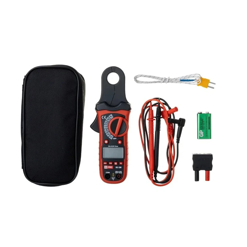 RS PRO Mini AC/DC Clamp Meter, 80 A Max Current, 600 V AC/DC Voltage, CAT III 600V DT-338
