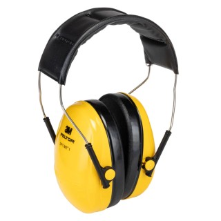 3M PELTOR Optime I Ear Defender with Headband, 27 dB Noise Reduction, Black Yellow H510A-401