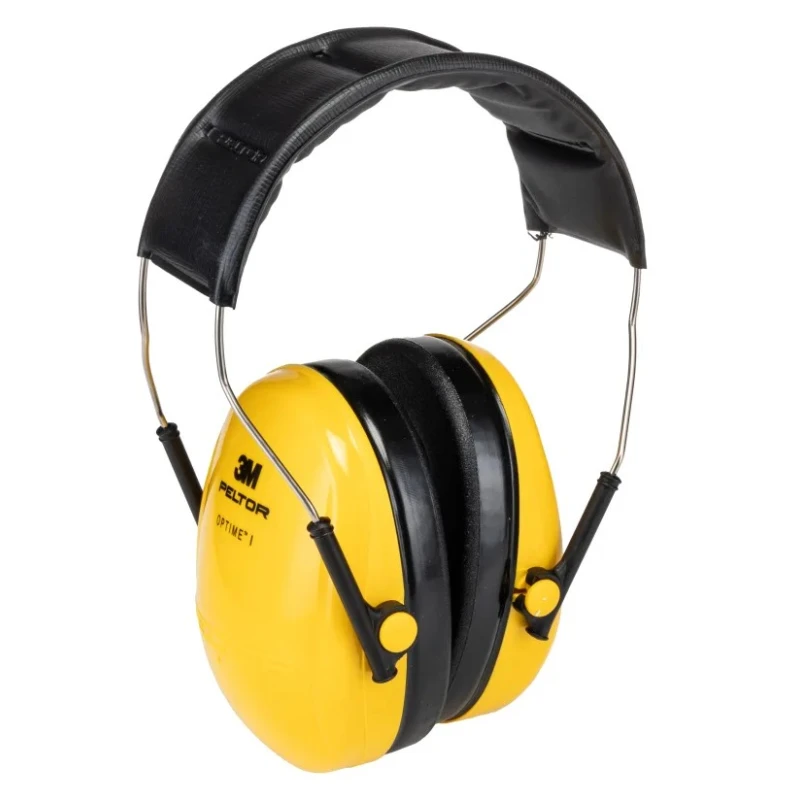 3M PELTOR Optime I Ear Defender with Headband, 27 dB Noise Reduction, Black Yellow H510A-401