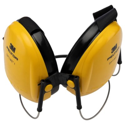 3M PELTOR Optime I Ear Defender with Neckband, 27 dB Attenuation, Yellow Black H510B-403