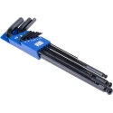 RS PRO 9 Piece L Metric Hex Key Set, Hex Size 1.5 to 10 mm, Chrome Vanadium Steel, Blackened Finish 449-9606