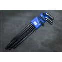 RS PRO 9 Piece L Metric Hex Key Set, Hex Size 1.5 to 10 mm, Chrome Vanadium Steel, Blackened Finish 449-9606