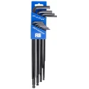 RS PRO 12 piece L Imperial Hex Key Set, Hex Size 0.05 to 7/32 in, Long Arm, Ball End, Chrome Vanadium Steel 449-9612