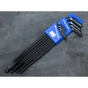 RS PRO 12 piece L Imperial Hex Key Set, Hex Size 0.05 to 7/32 in, Long Arm, Ball End, Chrome Vanadium Steel 449-9612