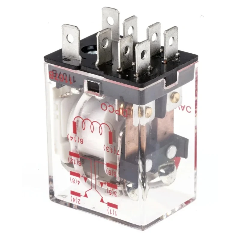 RS PRO Plug-in Power Relay 12V dc Coil 10A Switching Current DPDT 900mW Coil Power 450-0318