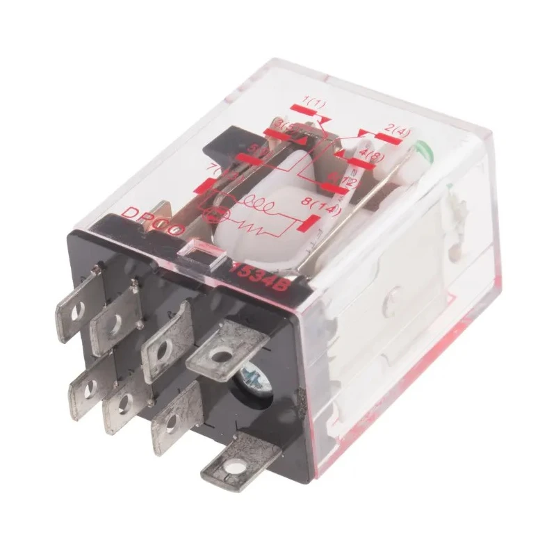 RS PRO Plug-in Power Relay 12V dc Coil 10A Switching Current DPDT 900mW Coil Power 28x36x21.5 mm 450-0374