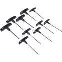 RS PRO 10-Piece Torx Key Set T Shape Long Arm Chrome Vanadium Steel Chrome Finish 450-0992