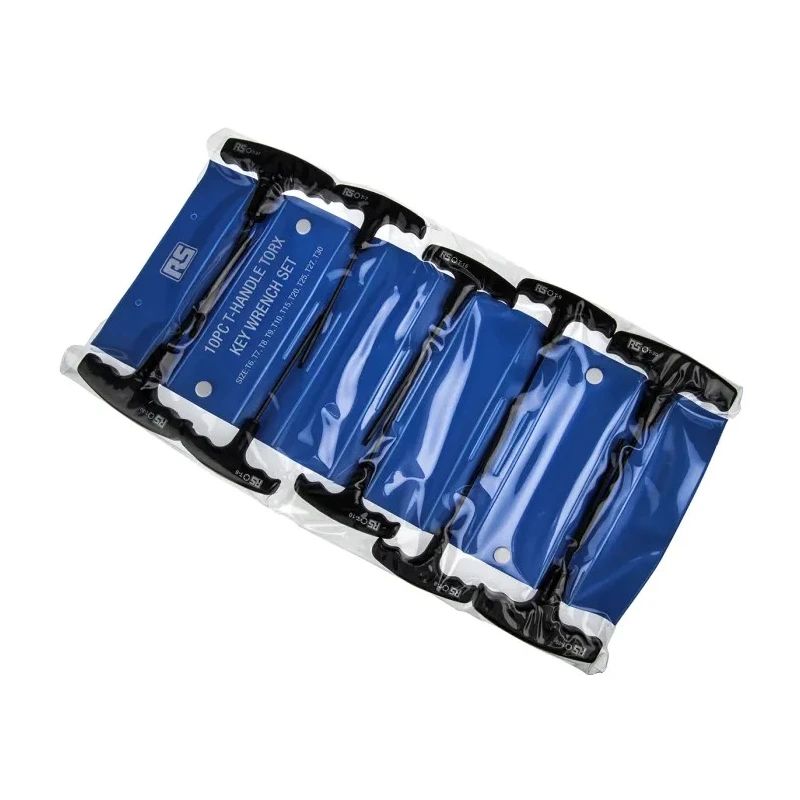 RS PRO 10-Piece Torx Key Set T Shape Long Arm Chrome Vanadium Steel Chrome Finish 450-0992
